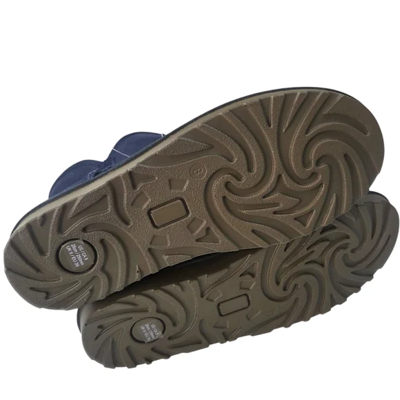 Kirkland Shearling Suede Leather Boots NEW Womens 8 Blue Short Winter Cozy - Picture 13 of 13